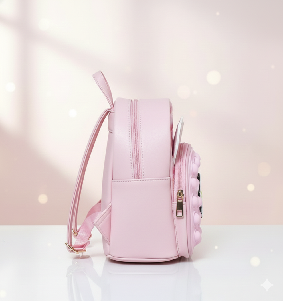 Cute mini pop fidget backpack with silicone bubbles - perfect travel bag for kids