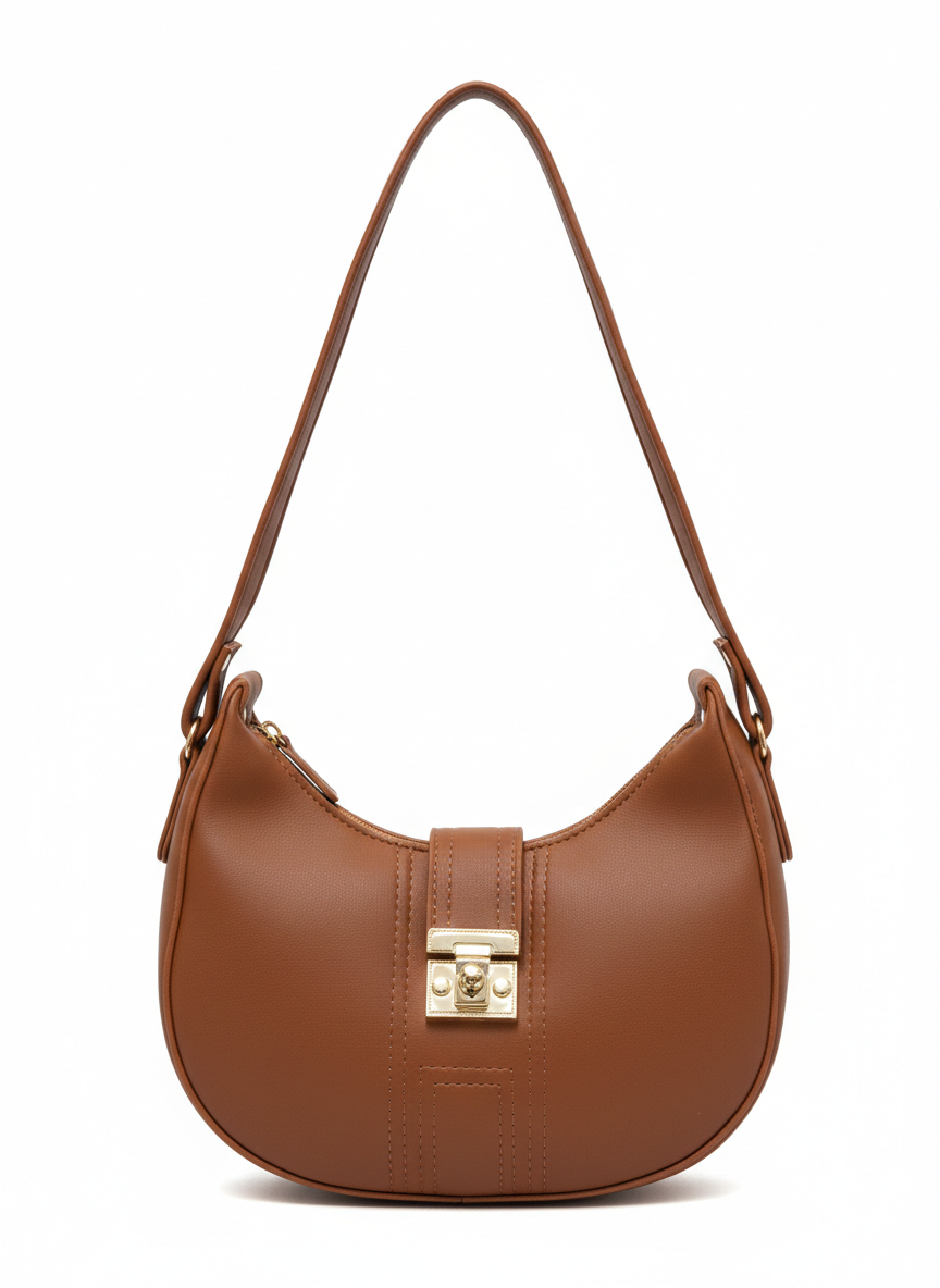 Moon Shaped Ladies Bag with Lock - Premium Handbag | Neelo Fashion