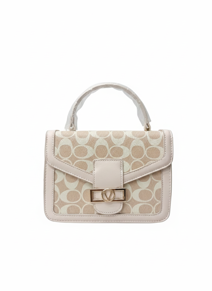 Stylish brown monogram crossbody bag with adjustable strap - versatile everyday handbag