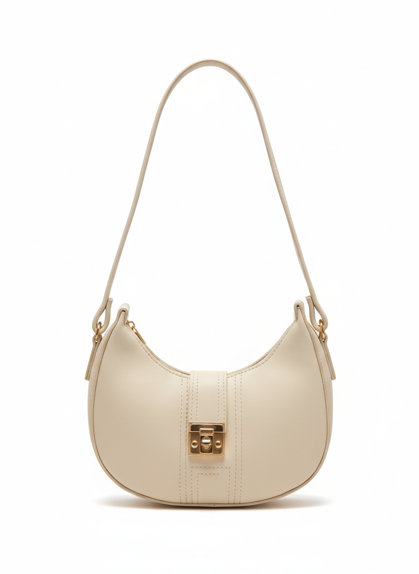 Moon Shaped Ladies Bag with Lock - Premium Handbag | Neelo Fashion