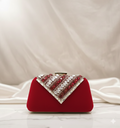 Luxury embellished velvet clutch - wedding