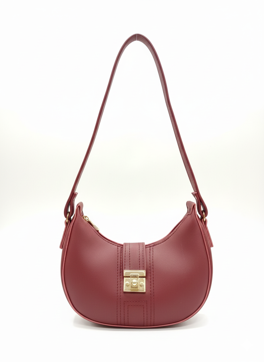 Moon Shaped Ladies Bag with Lock - Premium Handbag | Neelo Fashion