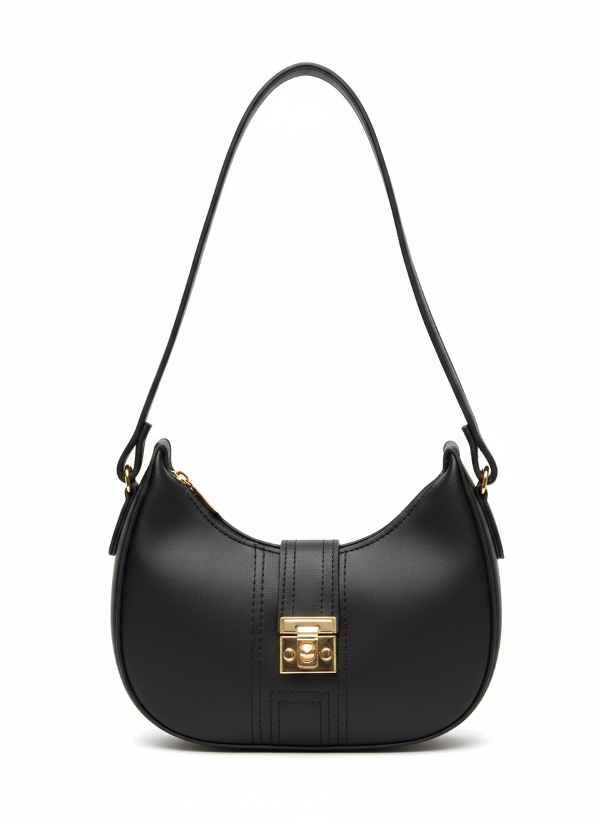 Moon Shaped Ladies Bag with Lock - Premium Handbag | Neelo Fashion