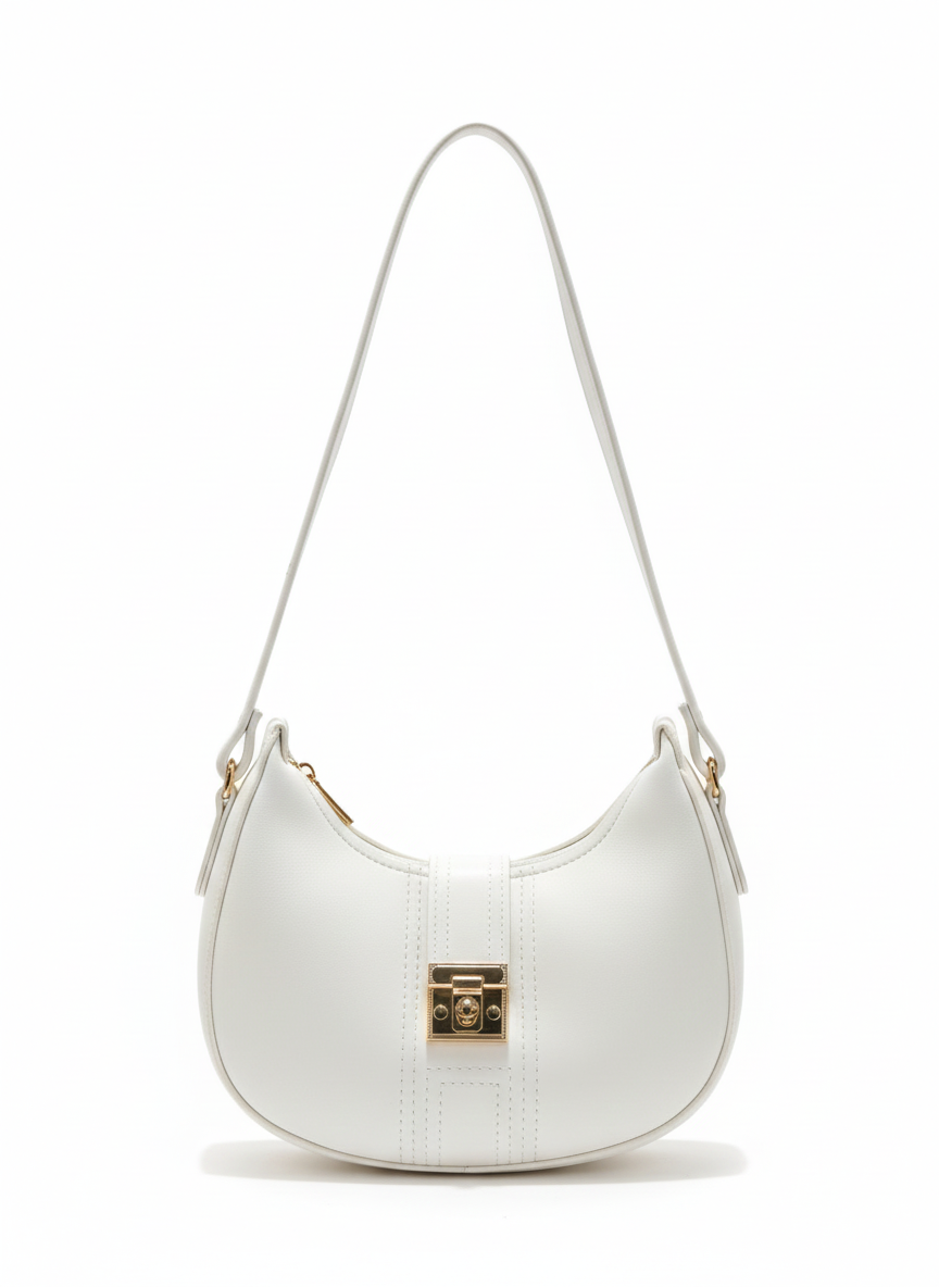 Moon Shaped Ladies Bag with Lock - Premium Handbag | Neelo Fashion